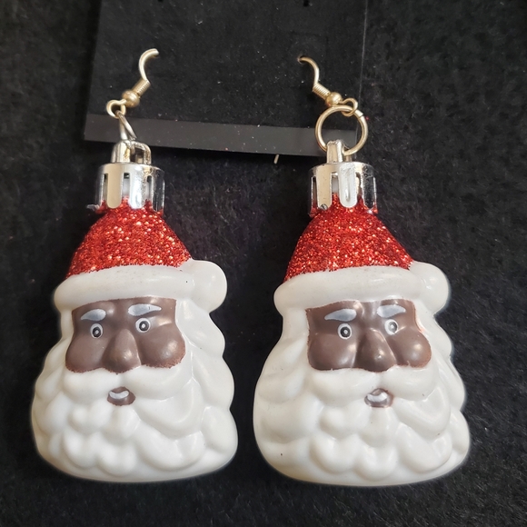 Hand Crafted Other - Black Santa Claus earrings